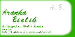 aranka bielik business card